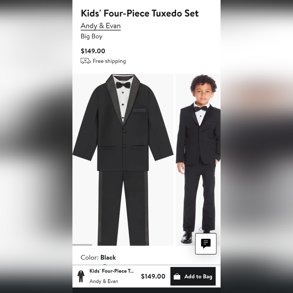 Andy & Evan boys tuxedo